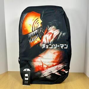 Chainsaw Man Denji Anime Backpack Bioworld Tech Sleeve Laptop School Bag New